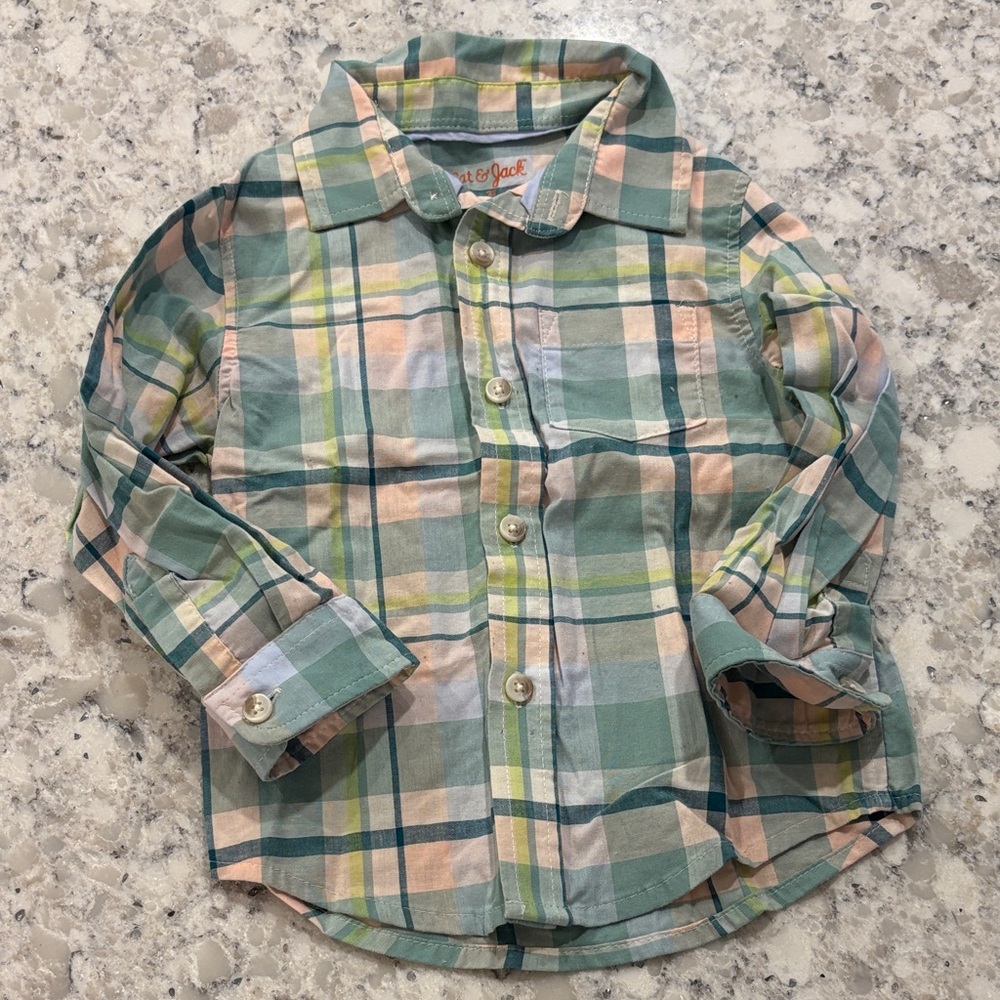 Cat & Jack Plaid Button Down Shirt